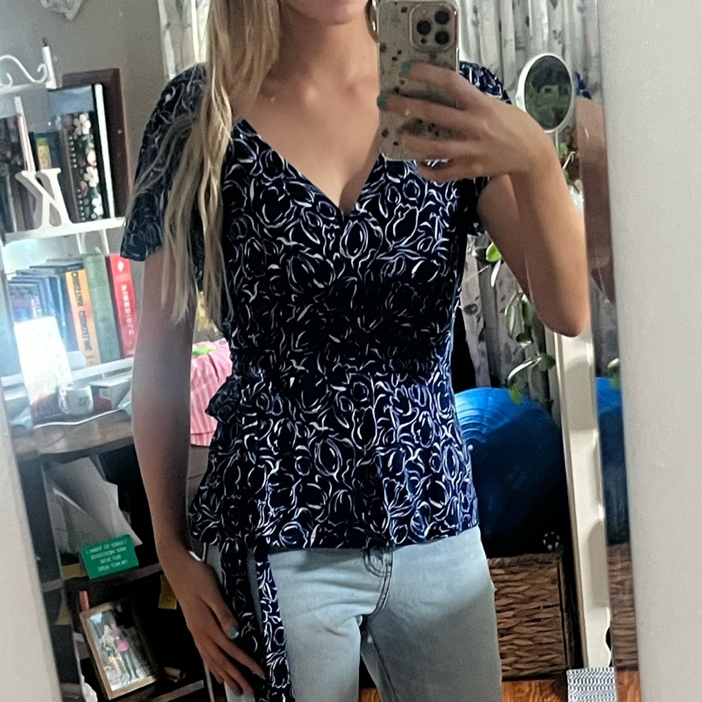 Cute Navy Blouse